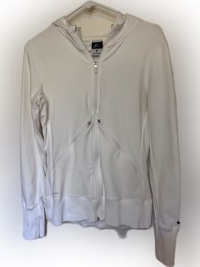 Nike Women's White Full-Zip Hooded Utility Jacket